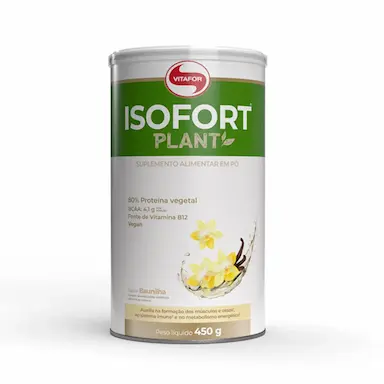 Proteína Vegetal Vitafor Isofort Plant Baunilha 450g